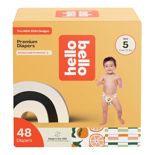 Image of Hello Bello Premium Diapers Size 5, Main Squeeze & Zesties for The Resties Designs, 48ct Club Box