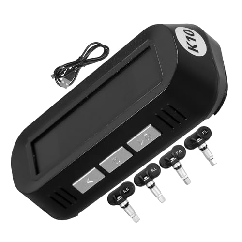 Healifty Tire Pressure Monitoring System Solar Energy Tire Pressure Monitor Car -time Data Display