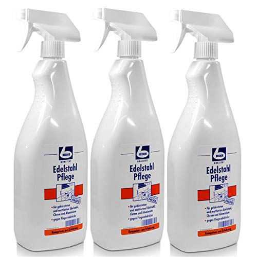 3x Dr. Becher Edelstahlpflege 1 Liter