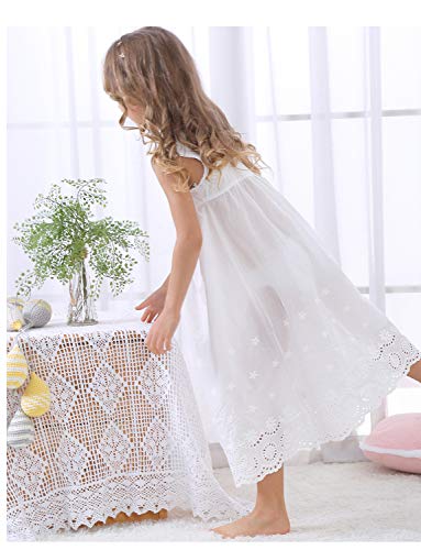 Kids Girls' Princess Nightgown Lace Sleeveless Full Length Dress 3-13 Years4