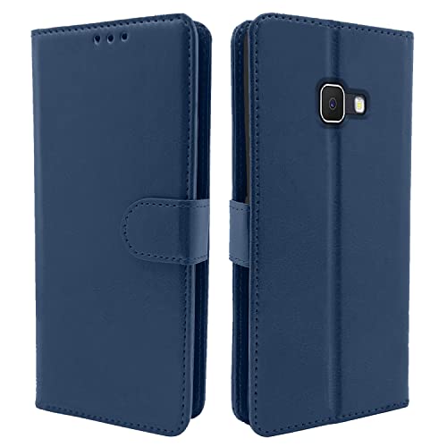 Pikkme Samsung Galaxy J7 Prime Flip Cover Magnetic Leather Wallet Case Shockproof TPU for Samsung Galaxy J7 Prime (Blue)- Best and cheap mobile covers in India