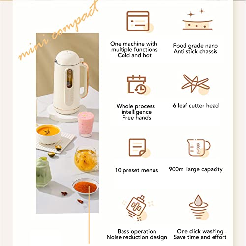 Automatic Soy Milk Maker Machine, Home Soy Milk Maker 3-Layer Blade Noise Reduction