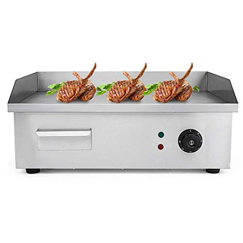 Inicio Accesorios   3000W Encimera eléctrica Parrilla de 22 pulgadas Placa plana de acero inoxidable Placa caliente para barbacoa Cocina Parrilla ajustable Control de temperatura Parrilla de restau
