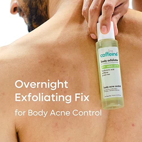 mCaffeine BHA-2% Salicylic Acid Body Exfoliator with Green Tea for Dark Spots & Acne | Reduces Pigmentation & Blemishes | Exfoliates & Maintains... - Image 2