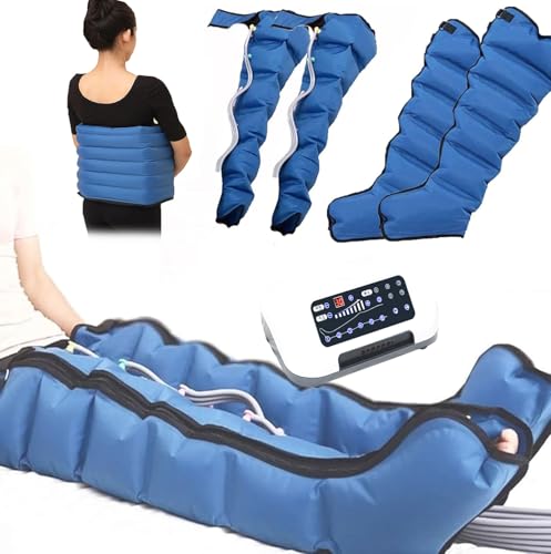 Masajeador eléctrico de botas de compresión de aire para piernas, masajeador de drenaje linfático de 6/4 cavidades para circulación, envolturas para brazos, piernas, cintura, pies, tobillos, máqu