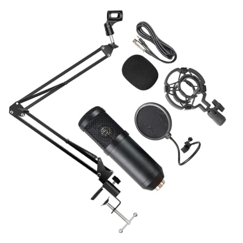 Microphone pour podcast USB et enregistrement à la maison avec trépied de table