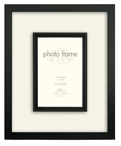 Innova Editions 10 x 15 cm Hereford Multi-Apertura para Classic de Fotos de Madera de/Soporte para 3 Fotos 6 x 10,16 cm, Manchester, Black Inlay, 13x18cm/7x5