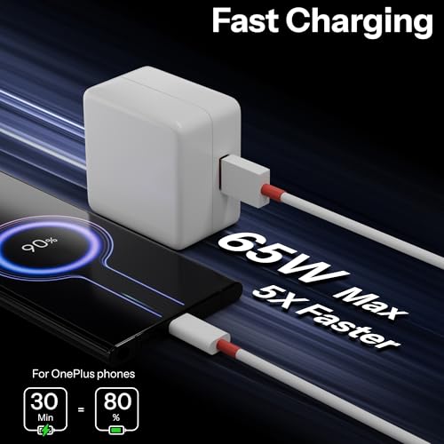 Image of AILKIN 65W Ultra Fast Charger Adapter Only- True 65W PD Charging, Unleash True Power for OnePlus 12 /12R /11 /11R /10 /10R, Nord CE 3 Lite 5G, Nord 2T 5G, Nord CE 2 Lite 5G, Nord 5G