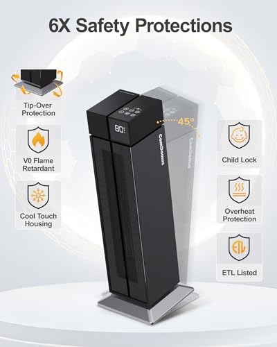 Calefactor Eléctrico Torre Cerámico 1500W 120V miniatura 2