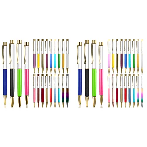 44 Stylos à tubes vides colorés en métal pour loisirs créatifs