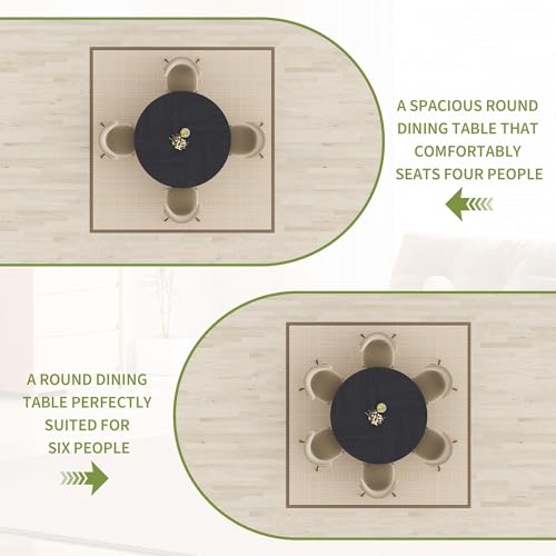 Table salle à manger ronde 120 cm idéale pour repas conviviaux en appartement
