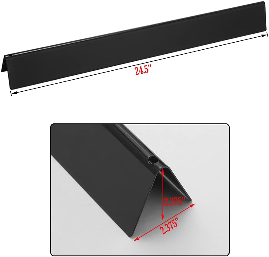 24.5 Inch 7540 7539 Flavorizer Bars for Weber Genesis 300 Series with Side Control E310 E320 S310 S320 EP/CEP 310 320, Weber Grill Parts Porcelain-enameled Flavor Bars Replacement Set of 5