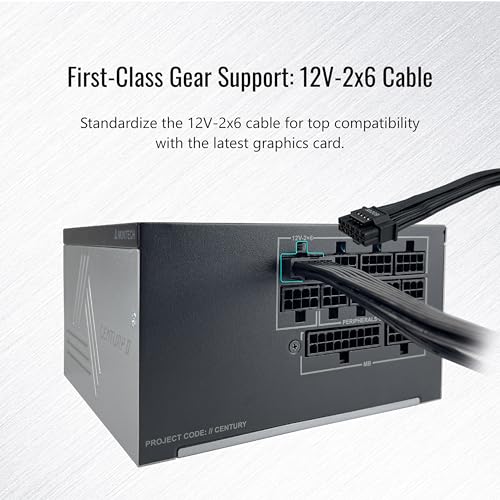 Image of MONTECH Century II 650W ATX 3.1 Fully Modular 80 Plus Gold Power Supply | PCIe 5.1, Native 12V-2x6 Cable, Compact 140mm Design, Low-Noise Zero RPM Mode, Japanese Main Capacitor, 10-Year Warranty