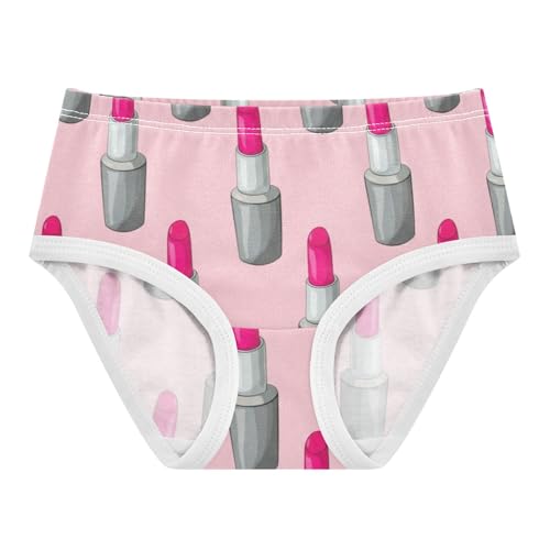 Cotton Toddler Underwear Floral Lipsticks Grey Soft Pink Panties for Girl Pattern Kids Briefs Undies 2t