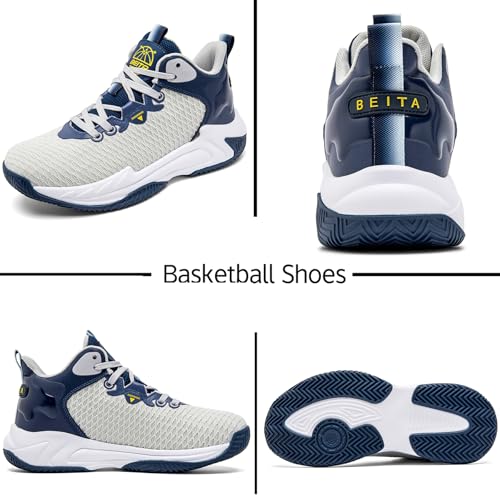 Image of Beita Basketball Shoes for Men High Upper Sneakers Breathable Sports Shoes Anti Slip
