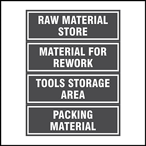 NS INVENTIVENESS - Safety Sign in PVC Sticker Pack of 4 - (R...