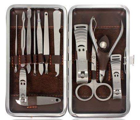 Image of DIY Crafts Pack Of 1 Set, Design No# 3, Manicure Set Kit 12 Pcs Nail Care Cli (Pack Of 1 Set, Design No# 3)