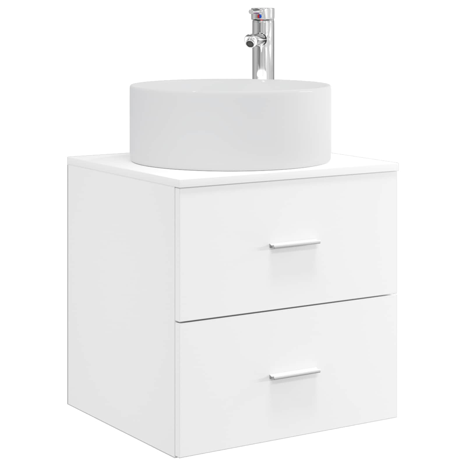 Vidaxl Wall-Mounted Sink Vanity 49.5 X 44.5 X 65.5 Cm White