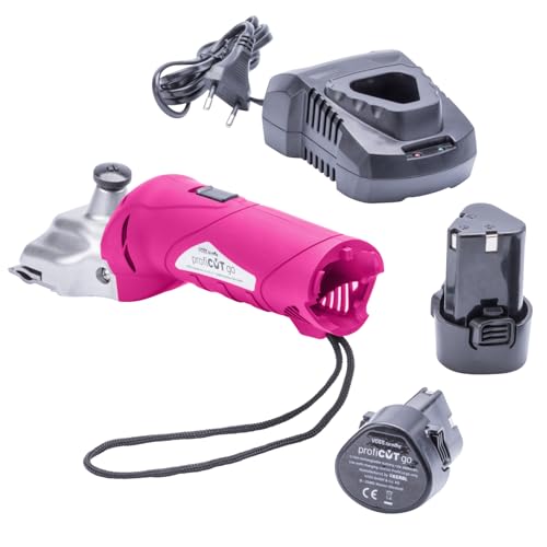 Foto von VOSS.farming profiCUT go Akku Schermaschine Pink für Pferde, inkl. zwei Blockbatterien, leise und laufruhig, mit Aesculap Messersatz, Pferdeschermaschine