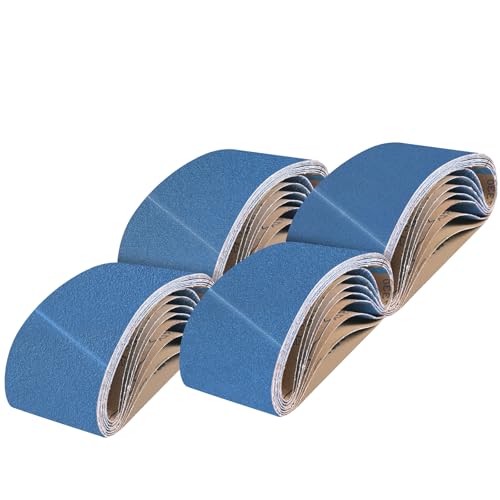 UMXIUO Bandes Abrasives 75 x 533 mm, 8 Pièces Bande Abrasive Grain 40/60/80/120 pour Ponceuse à Bande pour Métal Bois