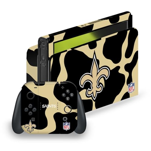 Autocollant de jeu vinyle NFL New Orleans Saints pour Nintendo Switch OLED avec découpe précise