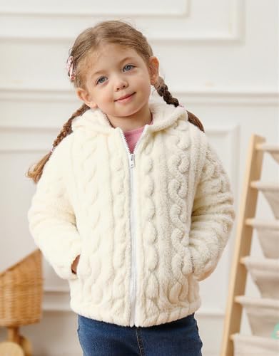 Image of Toddler Fleece Jacket Girls Warm Coats Winter Outerwear 2-6 Years