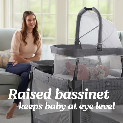 Image of Graco Pack 'n Play Day2Dream Travel Bassinet Playard Features Portable Bassinet Diaper Changer and More (Lo, Lo)