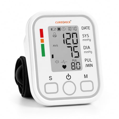 Image of BP Monitor Fully Automatic Blood Pressure Machine to Check Digital Accurate Level for Home Monitoring Device with Talking Function,Large Display + Cuff Kit (White)