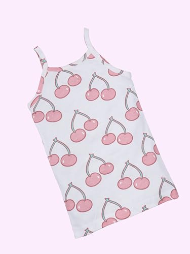 Image of KiddoPanti Girls 100% Cotton Printed Camisoles Tank Top Slips Pack of 3