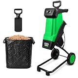 MASTLOUFUL Biotrituratore Elettrico 2400W, Rami Fino a 39 mm, Sacco 50 L