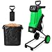 MASTLOUFUL Gartenhäcksler 2400W, 39 mm Aststärke, 4500 U/min, 50-L-Fangsack