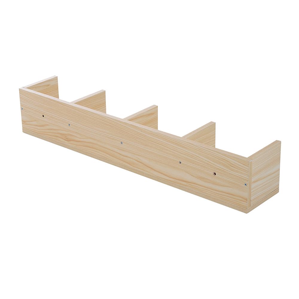 Porta CD in legno, 4 scomparti, organizer per montaggio a parete e desktop, facile da montare, per CD, DVD, nastri e libri