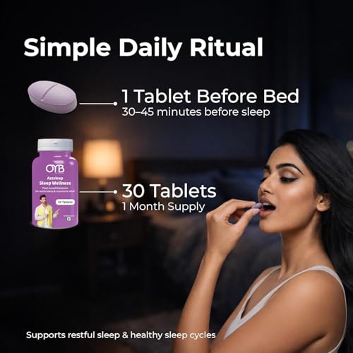 Image of OYB Melatonin 10mg Sleep Supplement | Plant-Based Melatonin Capsules for Deep Sleep & Restful Nights | Supports Healthy Sleep Cycle, Relaxation & Better Sleep for Men & Women | 30 Capsules