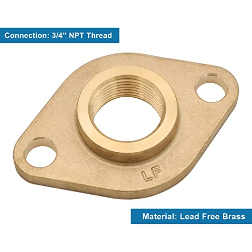 HYDRO MASTER Solid Brass Flange Kit with Gaskets, 3/4" NPT thread, For Radiant Heating Systems (3/4" FNPT) by HYDRO MASTER - Image 2