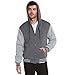 Maximos Men's Sherpa Lined Varsity Full Zip Hooded Jacket