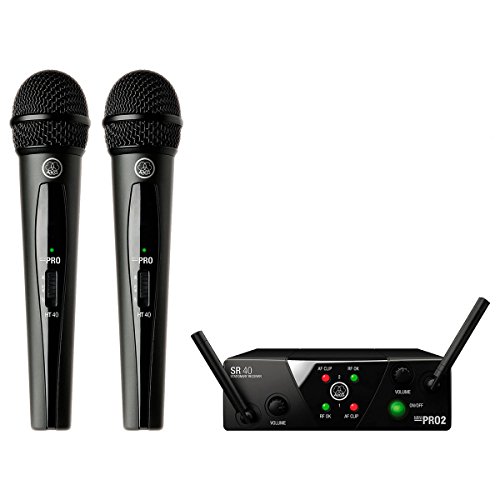AKG WMS 40 Mini Dual Vocal - Set de Radio y micrófono analógico de Doble frecuencia