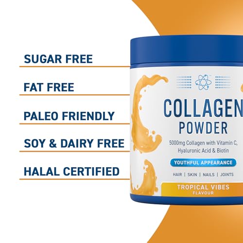 Applied Nutrition Collagen Powder - Tropical Vibes Flavour - 5000mg Hydrolysed Bovine Flavoured Collagen Peptides with Vitamin C, Hyaluronic Acid & Biotin (165g - 30 Servings) - Image 4