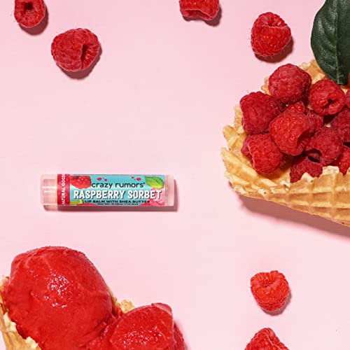 Crazy Rumors Raspberry Sorbet Flavored All Natural, Plant Based Lip Balm To Moisturize And Nourish Your Lips - Raspberry Sorbet (3-Pack) #TOP1