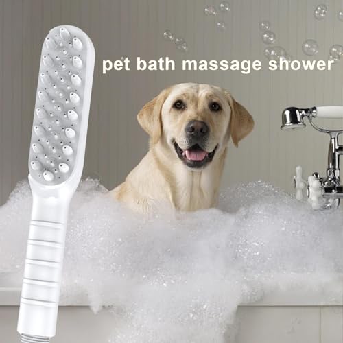 1 Hunde-Duschkopf – Haustierpflege-Werkzeug, interaktives Hundewaschsprüher | Bequemer Haustier-Reinigungs-Duschkopf, Handheld-Zubehör für langhaarige Haustiere, 22,9 x 2,8 cm