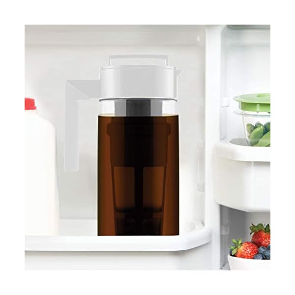 Takeya Patented Deluxe Cold Brew Coffee Maker With White Lid Airtight