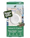 Enviroscent Non Toxic Air Freshener Plug-in Home Fragrance Last 45+ Days | Kit includes 1 Refillable Plug In Warmer & 1 Scent Refill (Balsam Fir & Spruce)