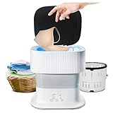 Facile à utiliser : la machine à laver pliable dispose de modes de lavage standard/rapide/manuel et d'essorage sélectionnables, elle se remplit et vidange l'eau automatiquement lorsqu'elle est connectée à un robinet. Une ventouse puissante absorbe le bureau et le couvercle de porte de type poussoir est anti-éclaboussures d'eau.