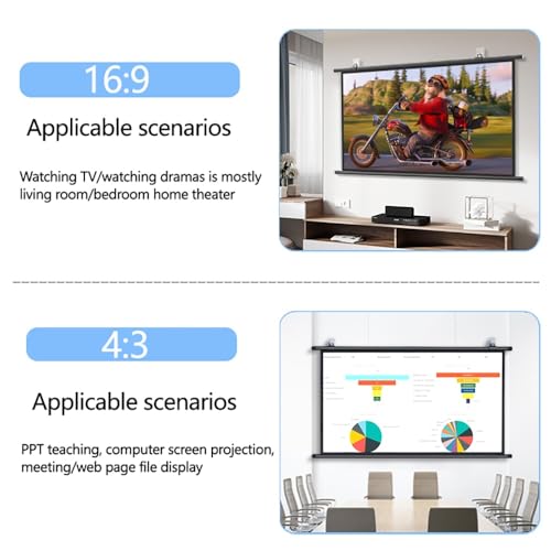 Pantalla de proyección portátil 16:9-72 pulgadas con ganancia 2.5 miniatura 5