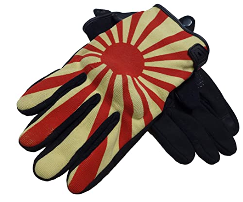[モトフィールド] 日章旗カラー■インナープロテクターメッシュグローブ（スマホ タッチパネル対応）ライジングサングローブ (LLサイズ)