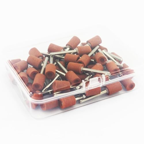 Junlixn JUN9002 𝐉𝐔𝐍𝐋𝐈𝐗𝐍 50 Pcs Cylindrical Grinding Stone - 1/8 Inch Shank Abrasive Mounted Stone Grinding Point Sharpening Bits thumb #4
