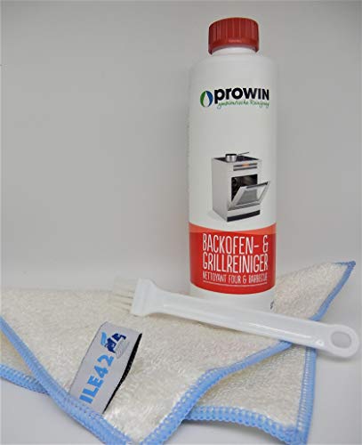 proWIN BACKOFENREINIGER 0,5 L + Pinsel + ILE42 Bambustuch Cover