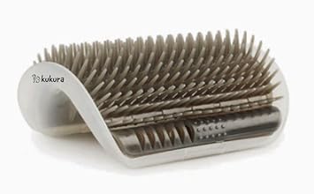 Kukura Pet Brush Corner Play Cat Toy, Cat Comb Self Groomer Massage Comb with Catnip | Cat Face Scratcher for Kitten Puppy Cat Accessories | with Cotton Pouch to Store Them