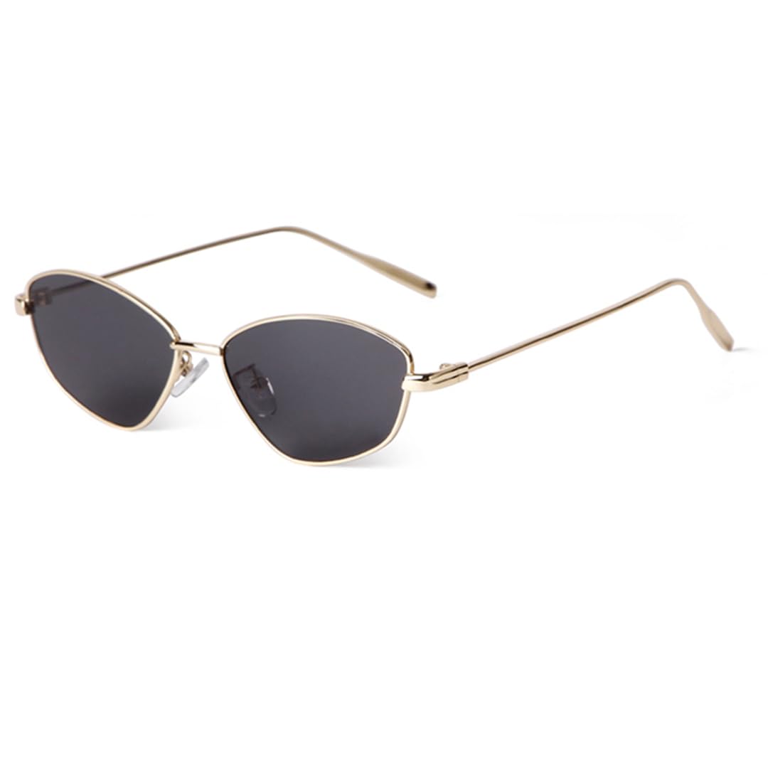 Lunettes de soleil œil de chat protégeant des UV avec monture métal