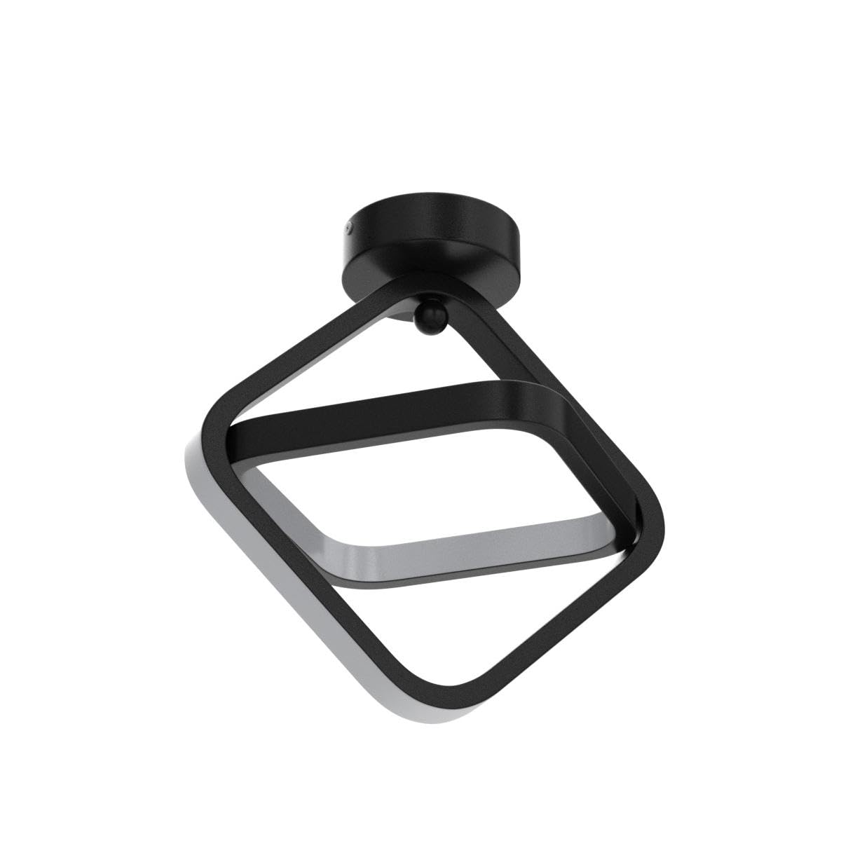 Goeco Plafoniera LED Soffitto Quadrato 24W 2700LM 3000K, Nero