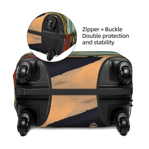 Elastic Travel Luggage Cover for Suitcase Tsa Approved Stretch Scratch-Resistant Suitcase Protector Cover Washable Summer Road Trip Baggage Covers Fits 18-32 Inch Luggage Case3